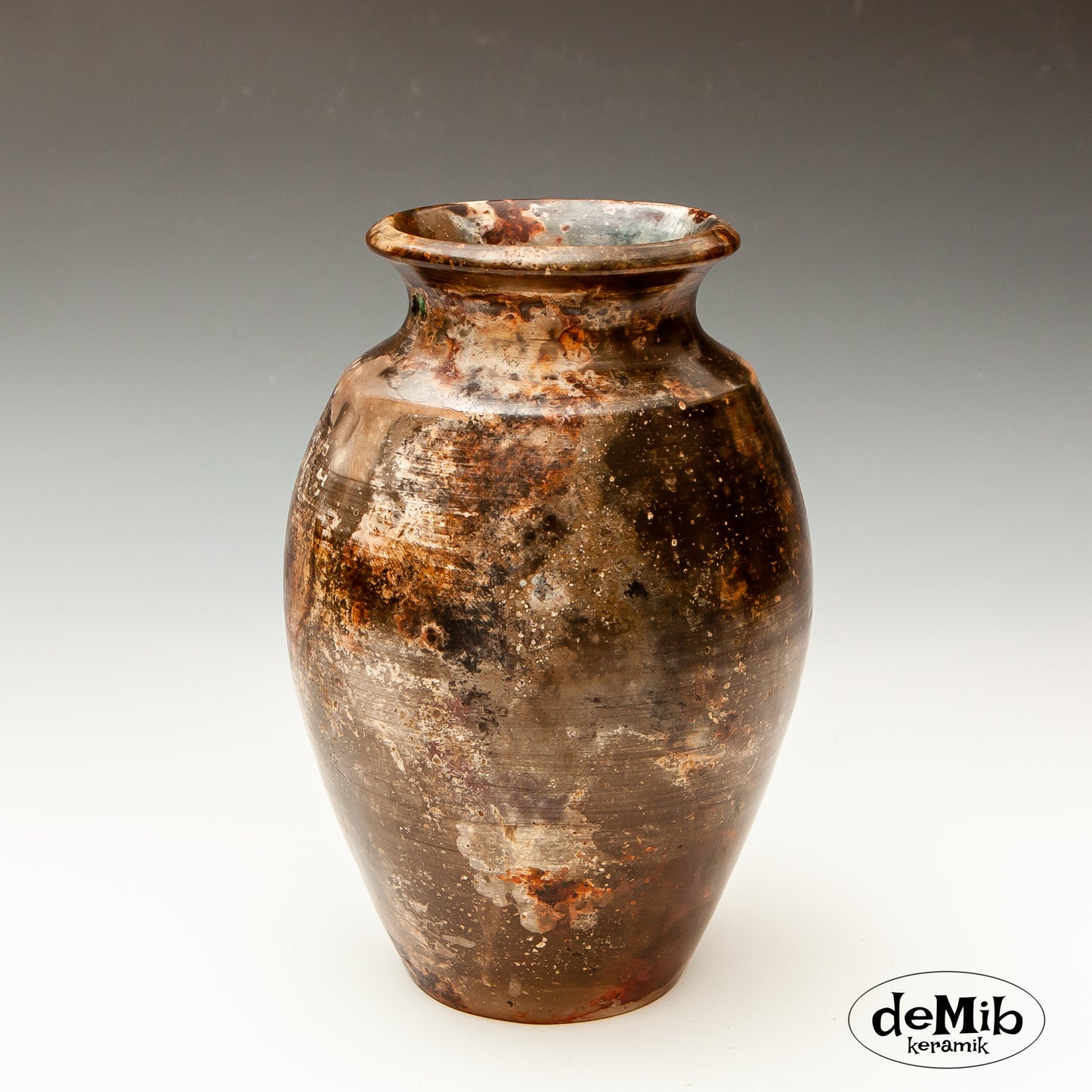 Dark Red Pitfired Vase (23 cm)