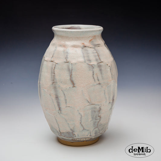 Textured Stoneware Vase (22 cm)