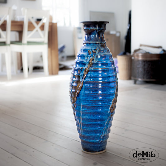 Tall Floating Blue Floor Vase (62 cm)