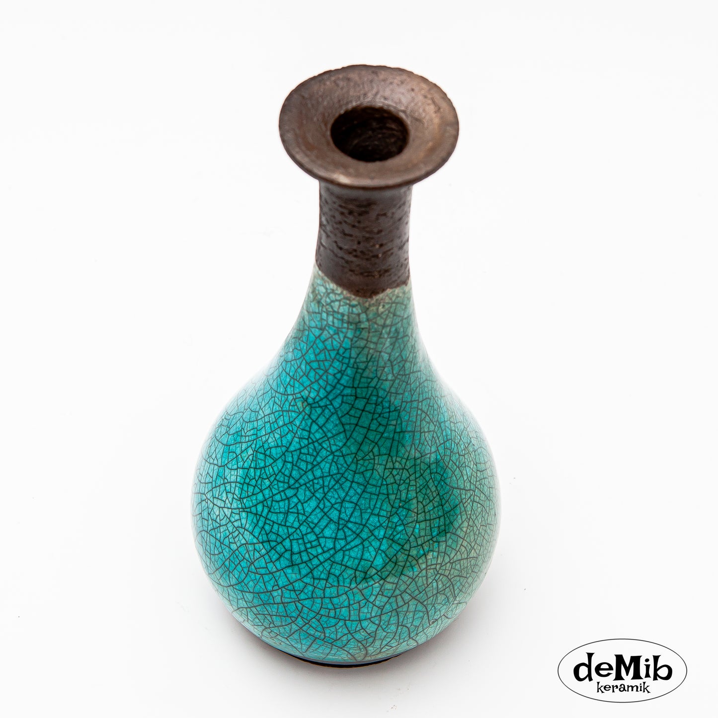 Narrow Neck Raku Vase (23 cm)