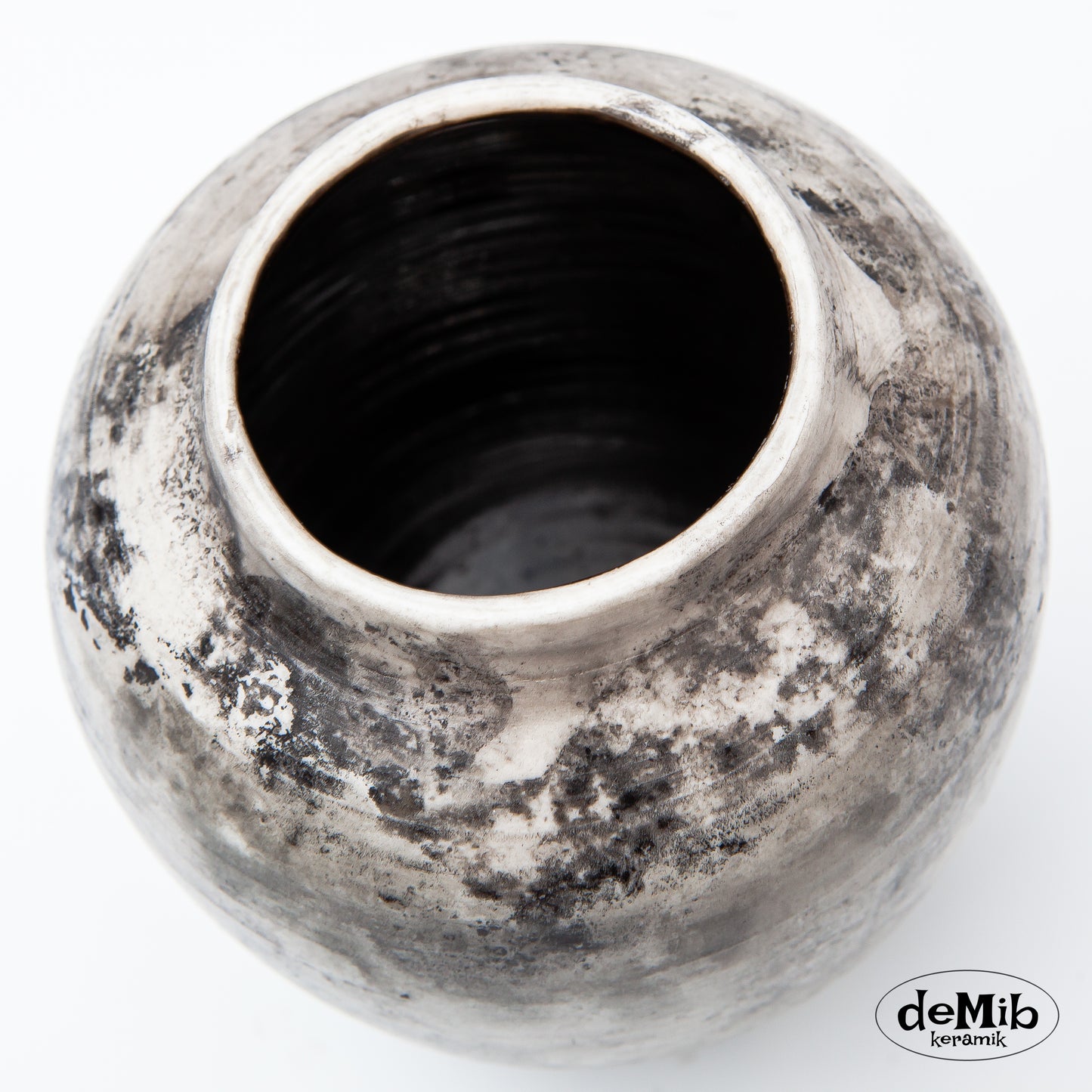 Vase in Black & White in a Pitfire + Glaze Combo