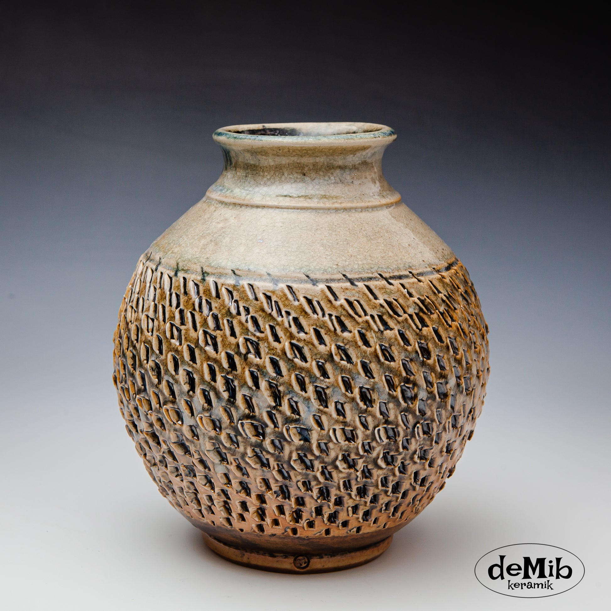 Textured Woodfired Vase (20 cm)