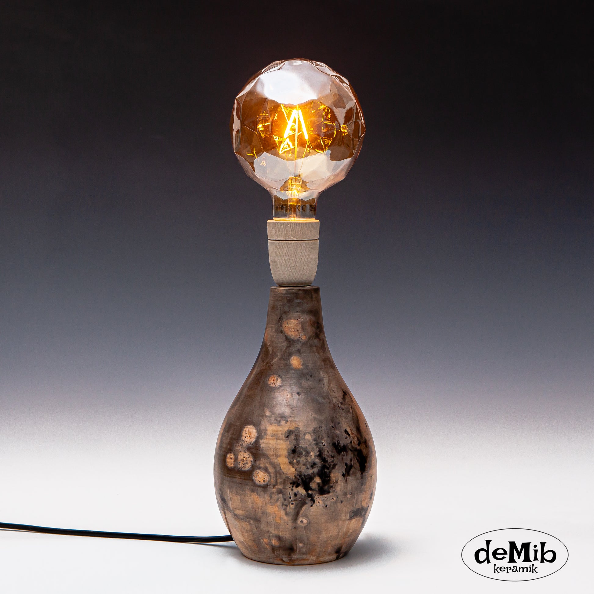 Pitfired Table Lamp without shade