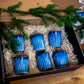 6 Floating Blue Mugs - in nice gift box