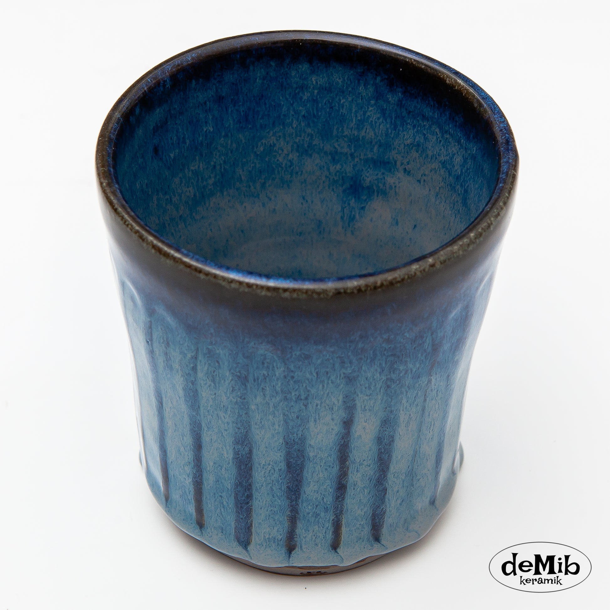 Ceramic Coffee Mugs (Floating Blue) - no handle