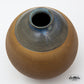 Round Vase with Textured Matte Gold Body