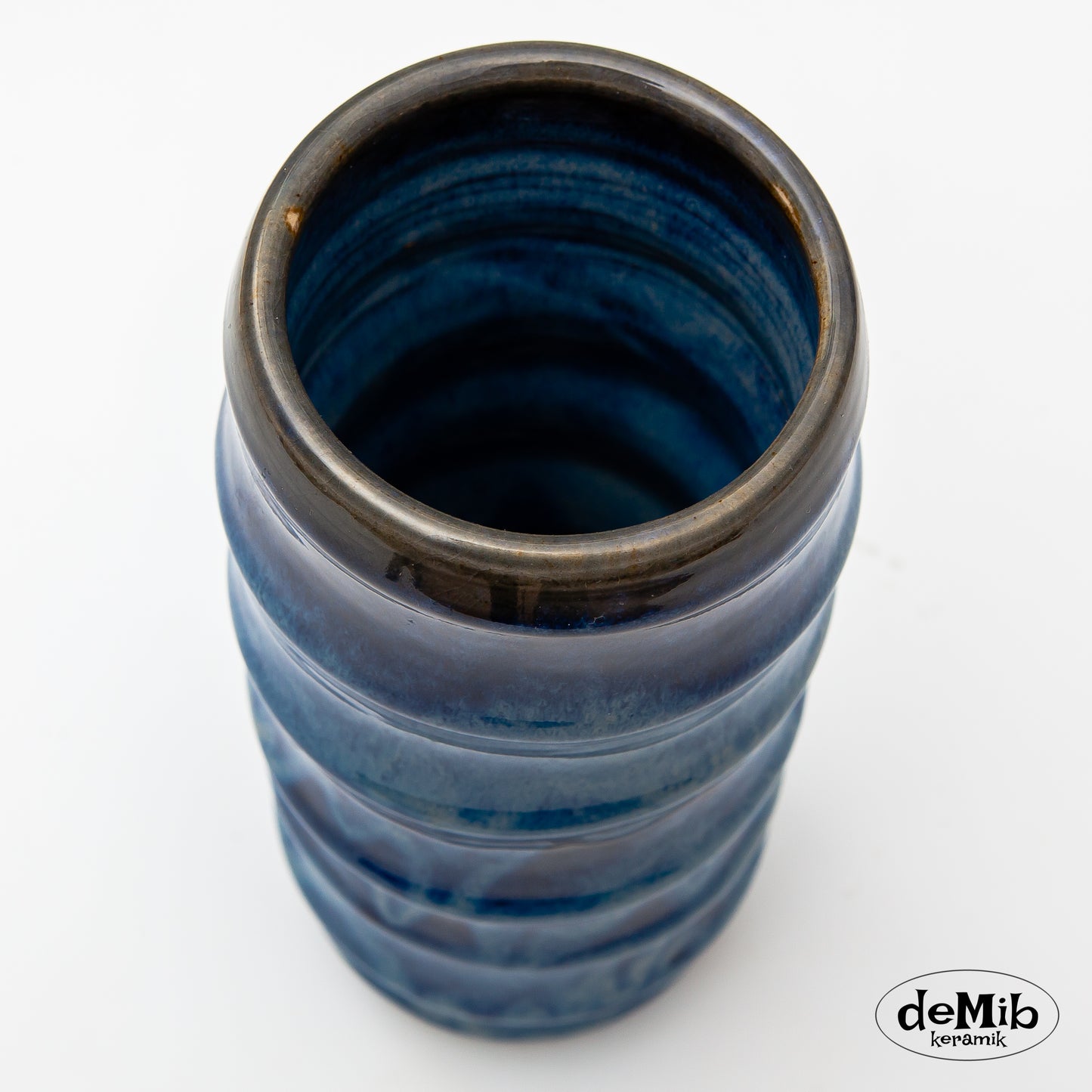Floating Blue Bamboo Shaped Vase (22 cm)