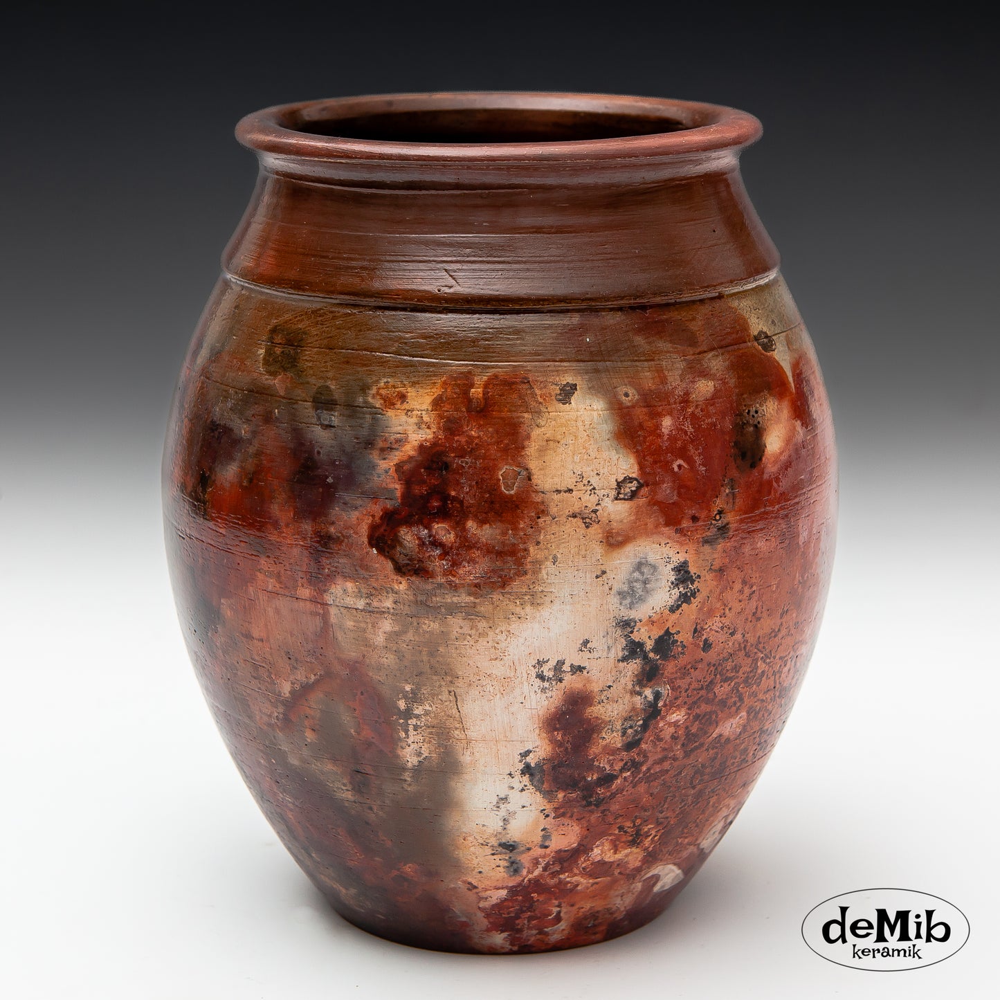 Pitfired Vase in Vivid Colors (19 cm)
