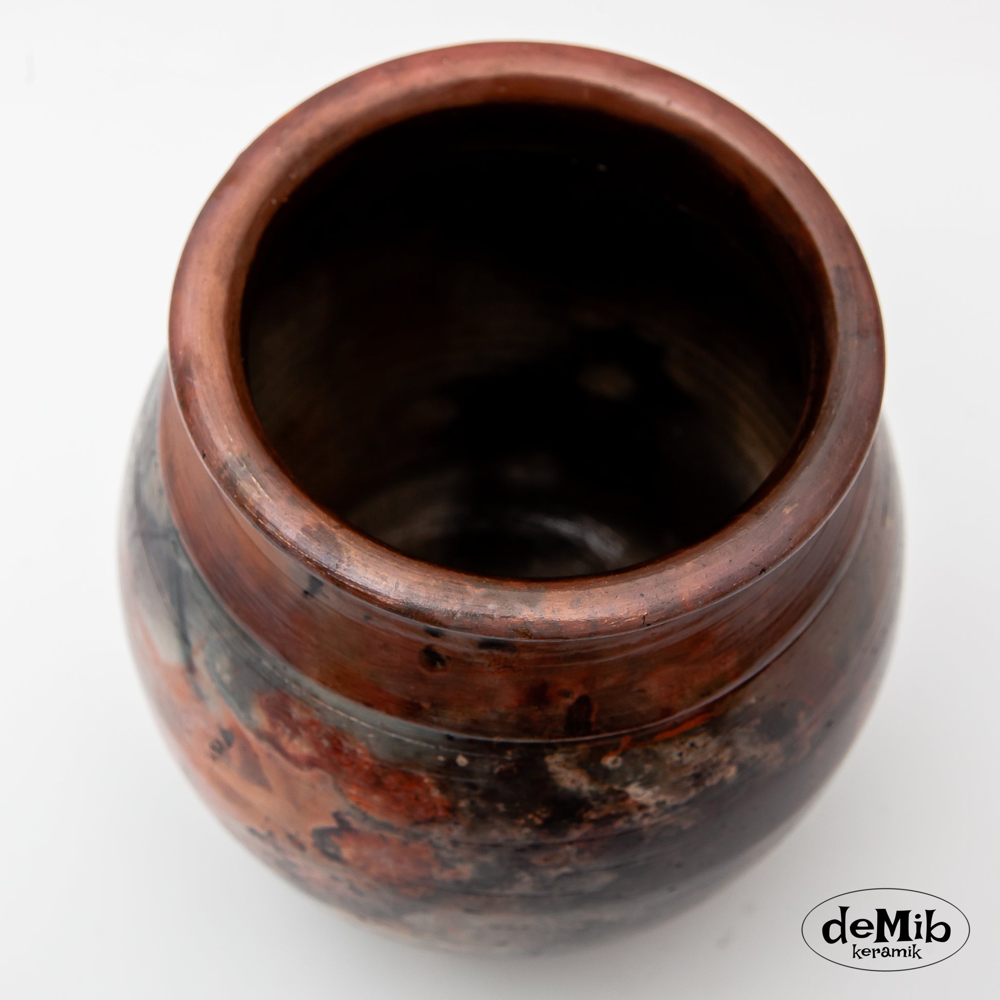 Pitfired Vase in Vivid Colors (19 cm)