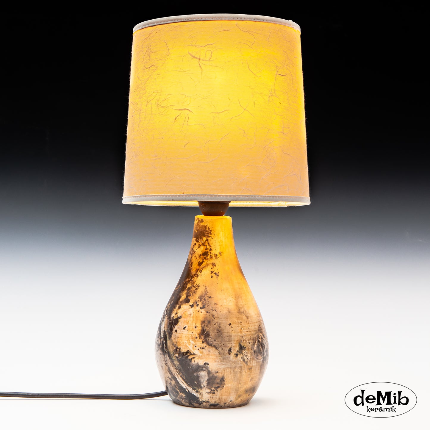 Cute Pitfired Table Lamp