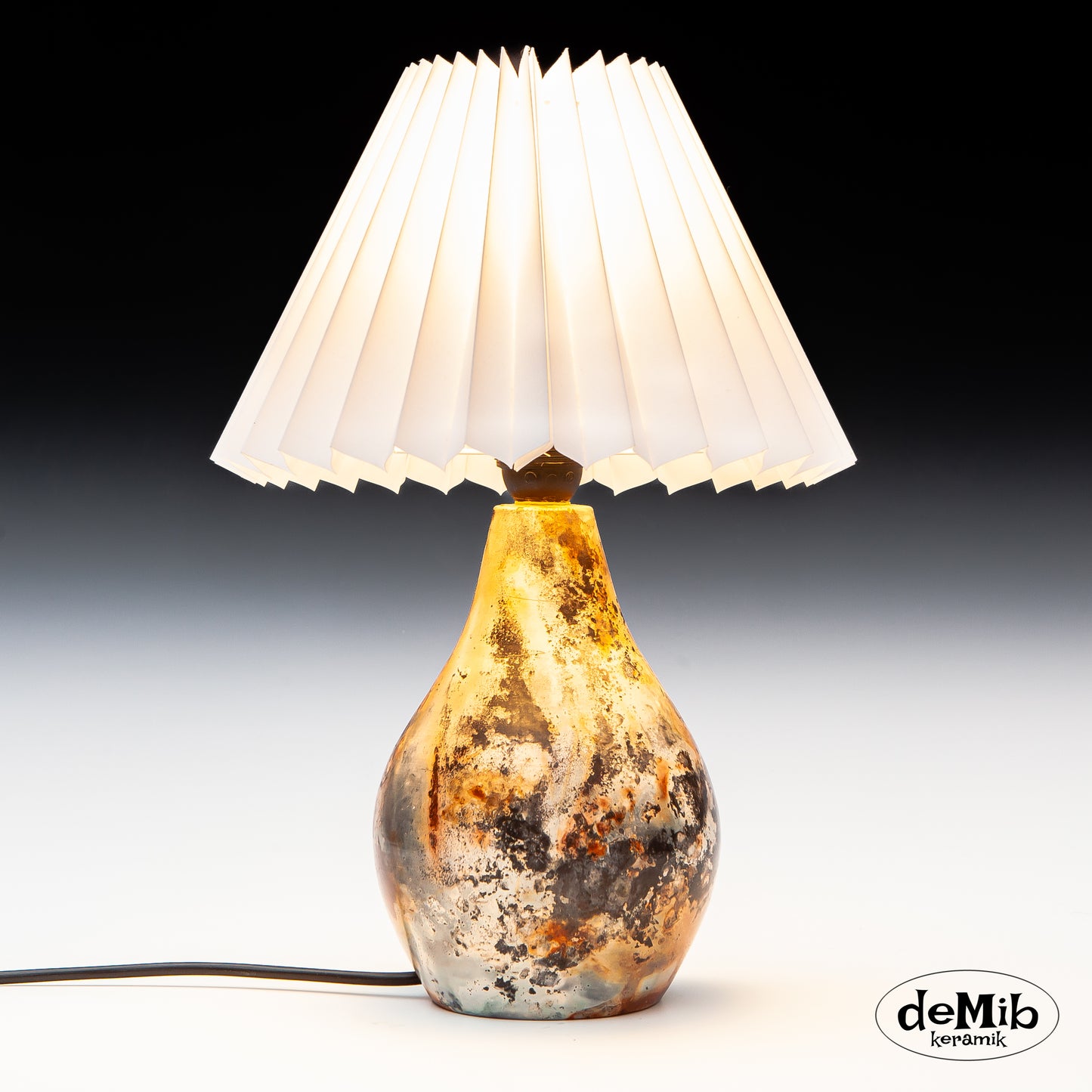 Pitfired Table Lamp