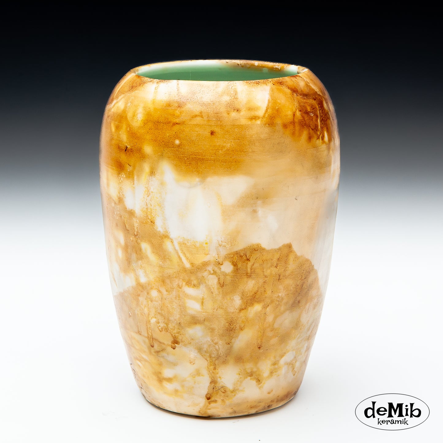 Yellow Vase in Glaze & Pitfire Combo