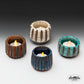 White Raku Fired Tea Light Candle Holders