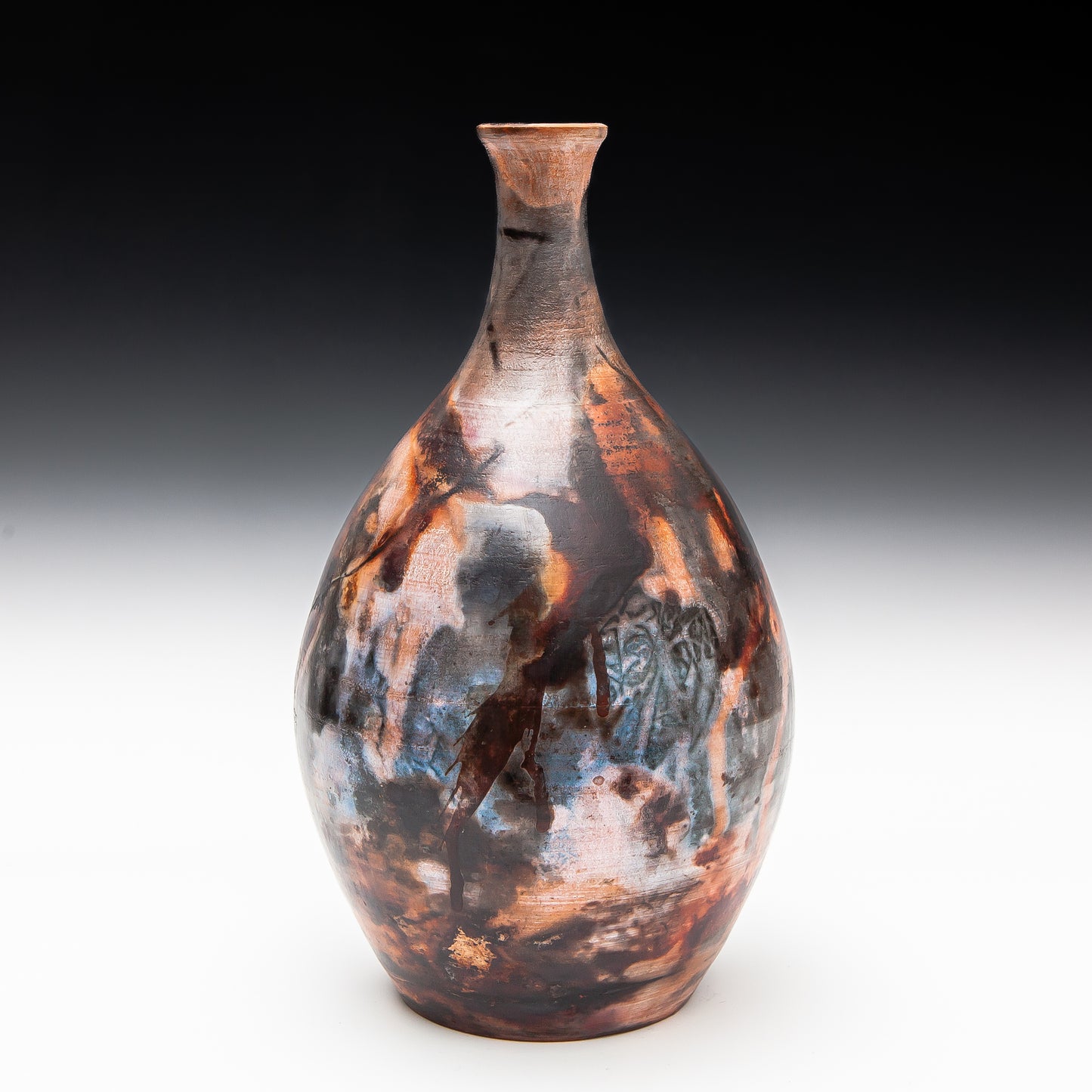 Dark Red Pitfired Vase