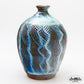 Blue wood fired vase